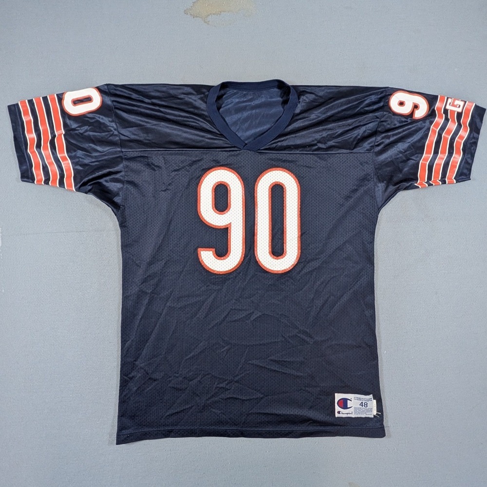 Vintage Champion Chicago Bears Jersey Mens 48 #90 Spellman Mesh